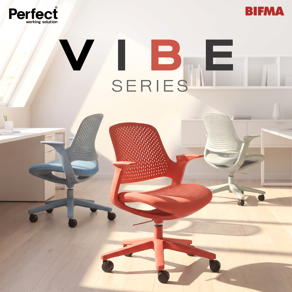 เก้าอี้ทำงาน PERFECT รุ่น VIBE SERIES สีเขียว_1